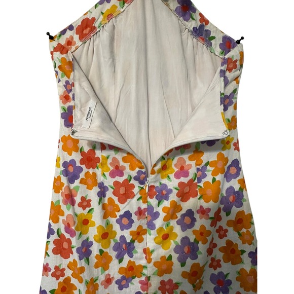 Floral Halter Dress Women's Mini Dress SZ 2 Colorful Sleeveless‎ Summer Party - Picture 8 of 13